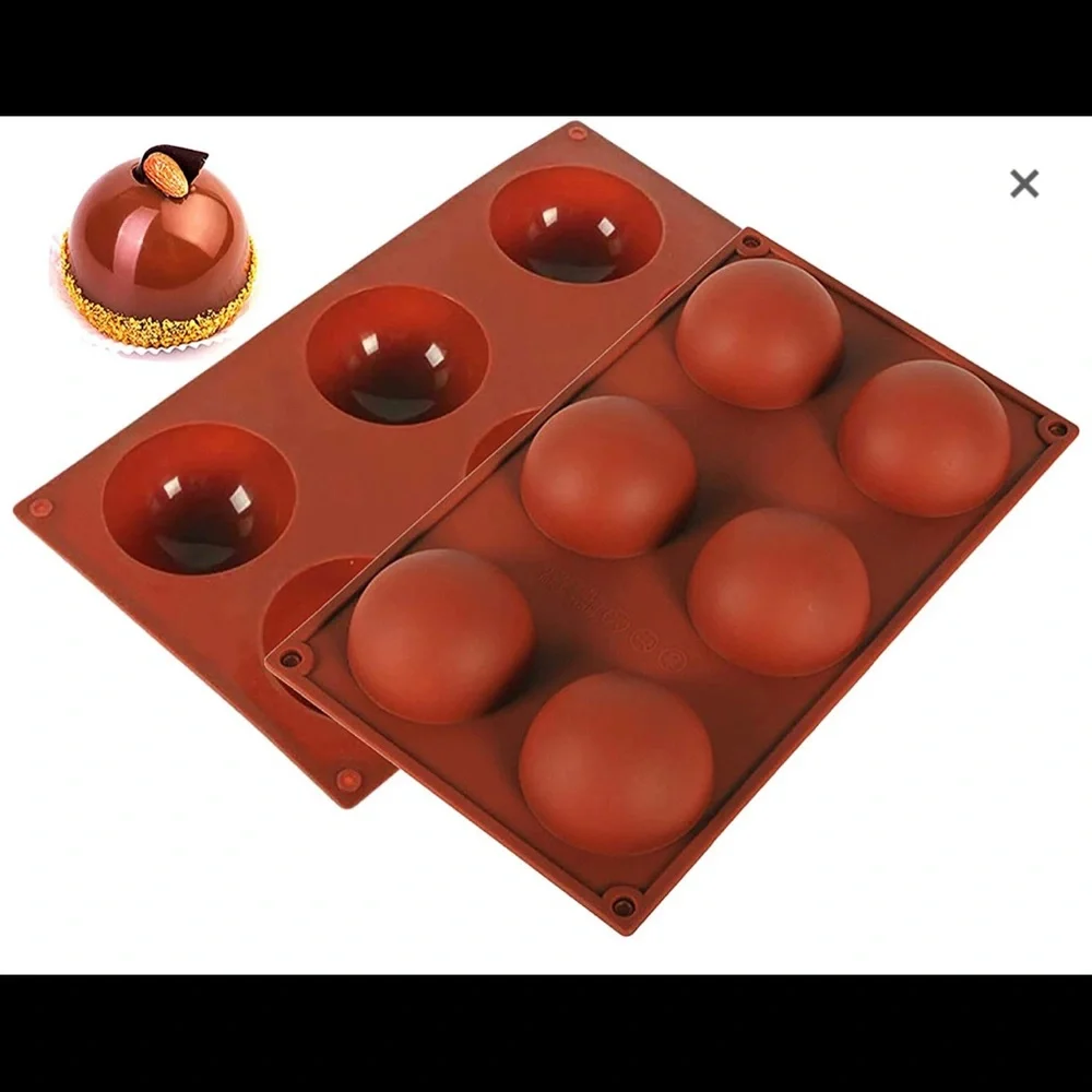 Silicone Mold for Chocolate Bomb,‎ Circle Baking Molds Large 2.7
